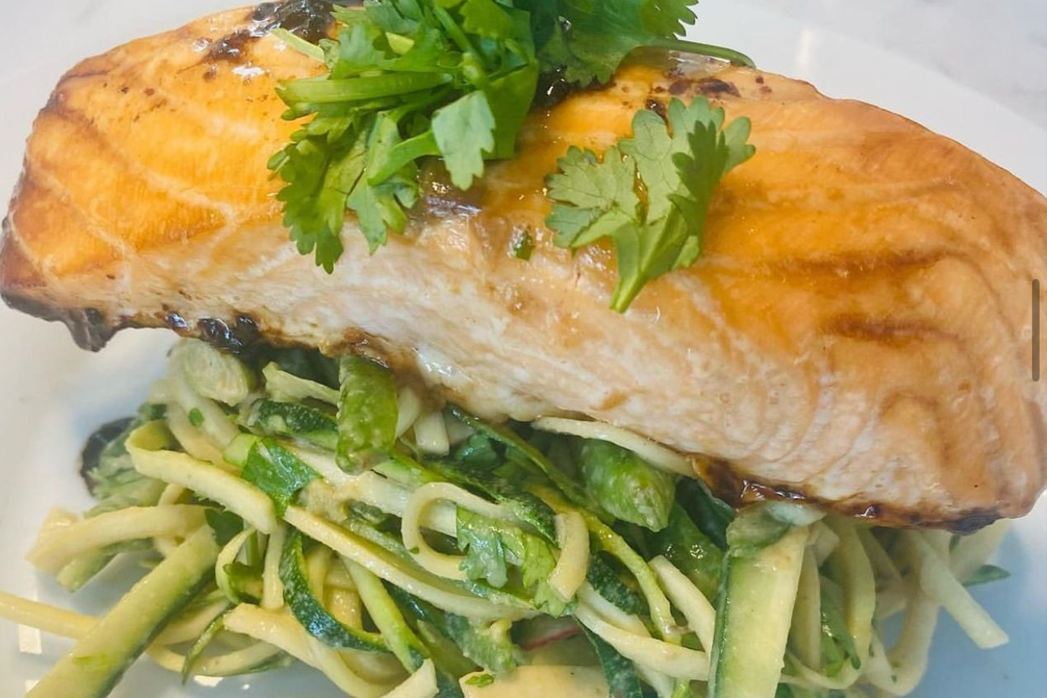 Auntie Cath Cooks: Honey Soy Salmon with Thai Salad