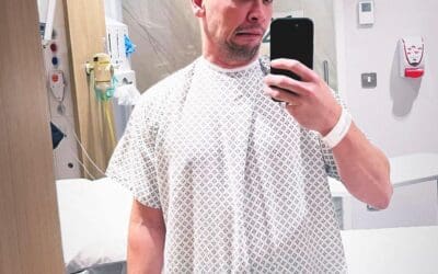 ‘TAKING ONE FOR THE TEAM’ OUR CO-FOUNDER TOM PITFIELD TAKES A HILARIOUS SNAP PRIOR TO HIS VASECTOMY SURGERY