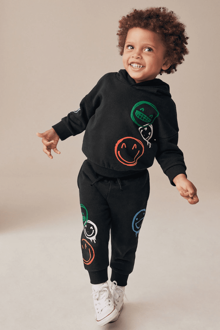 Black Graffitti All-Over Printed Hoodie and Joggers Set (3mths-7yrs) Black Graffitti All-Over Printed Hoodie and Joggers Set (3mths-7yrs)