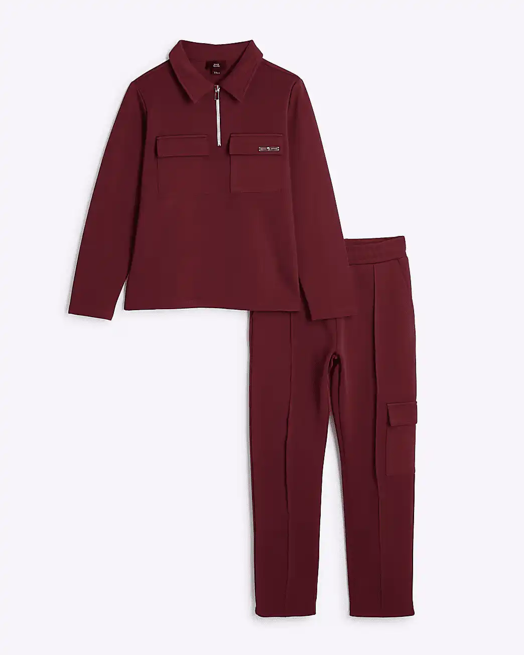 Boys Red Utility Sweatshirt And Joggers Set _ River Island