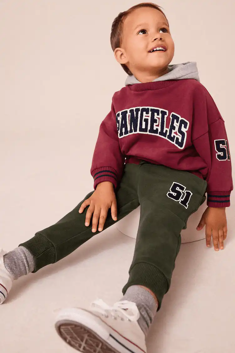 Next 100% Cotton Varsity Hoodie and Joggers Set (3mths-7yrs) from £21