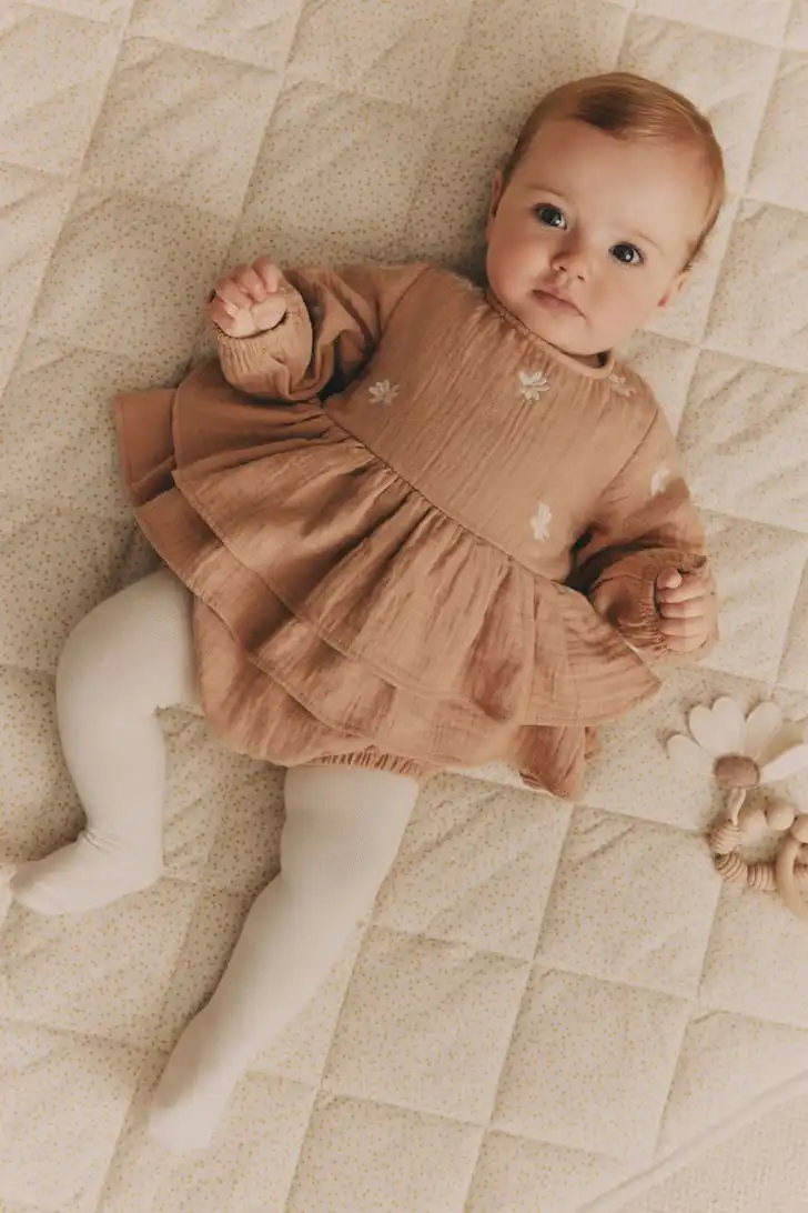 Next Beige Romper with tights