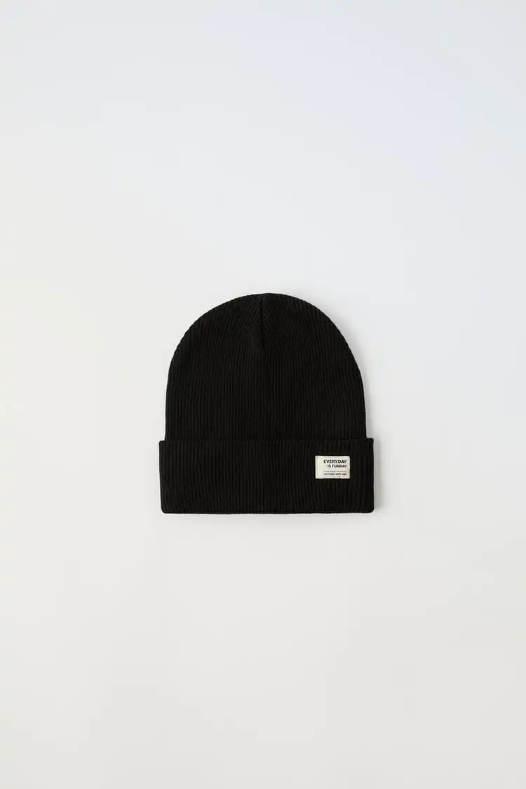 Zara Ribbed Cotton Beanie