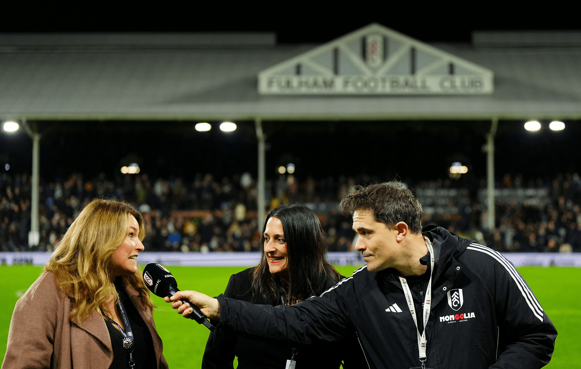 Teresa Parker & Lolo Stubbs at Fulham Football Club - Domestic Abuse Teresa Parker & Lolo Stubbs at Fulham Football Club - Domestic Abuse Campaign
