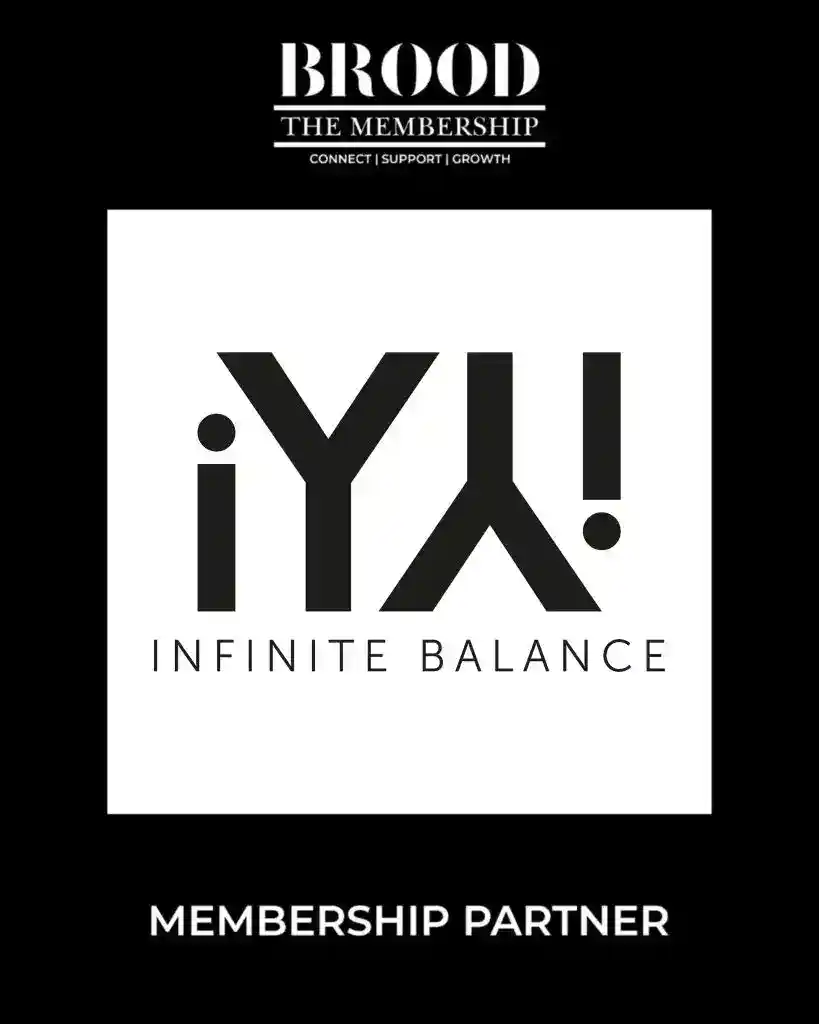 BROOD Magazine logo with IYI Infinite Balance text for membership.