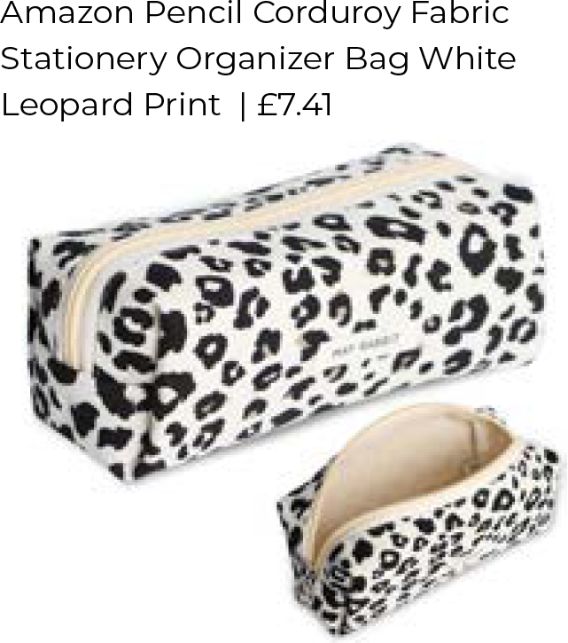Amazon Corduroy Leopard Pencil Case
