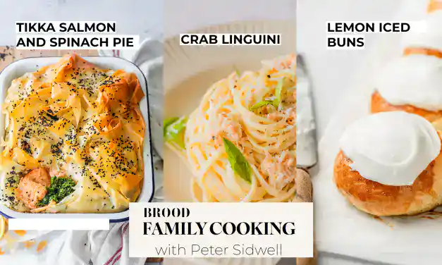 Family Cooking with Peter Sidwell: Salmon Pie, Crab Linguini & Iced Buns Recipes